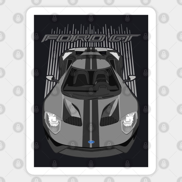 Ford GT-grey and black Sticker by V8social